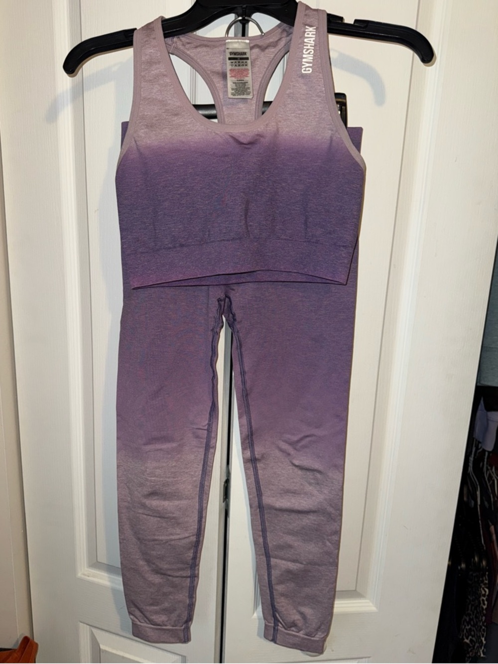 Gymshark Ombre Lilac to Deep Purple Seamless Sports Bra - Picture 8 of 8